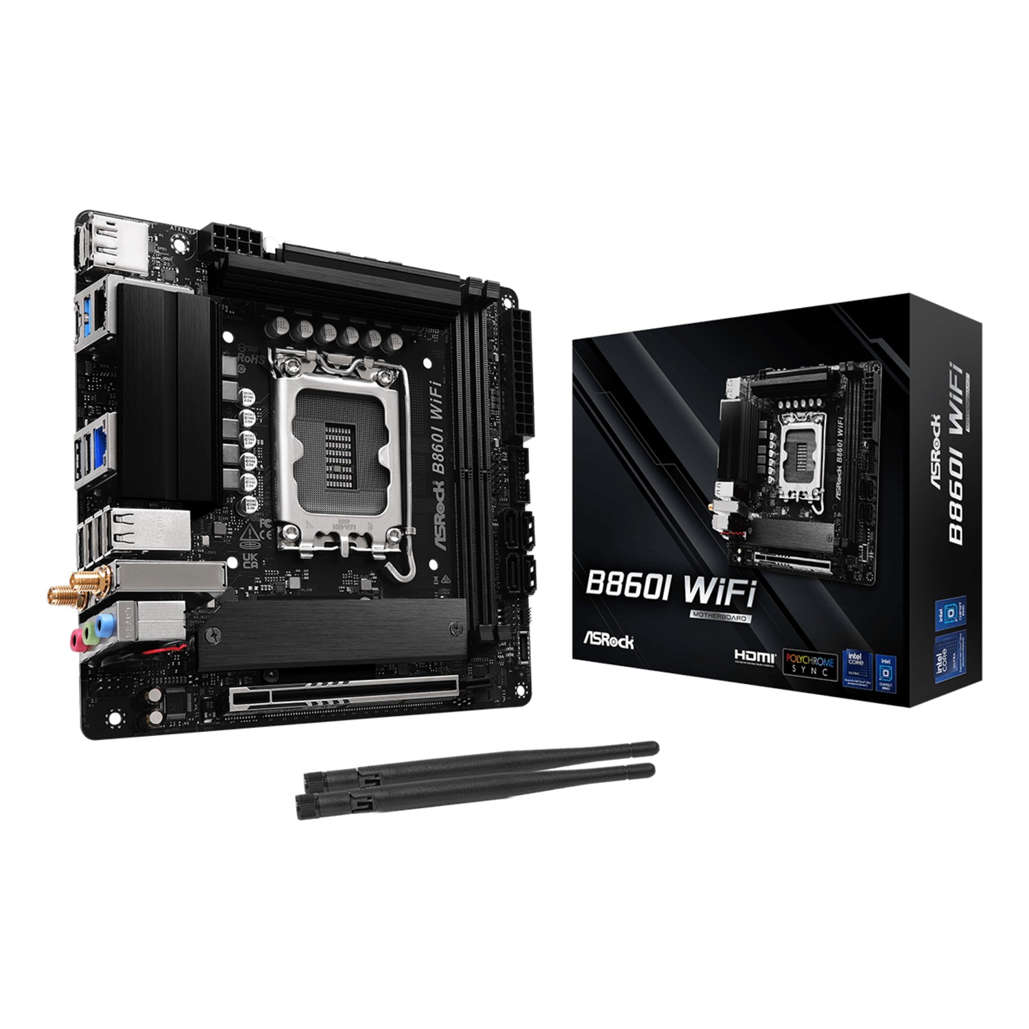 ASRock B860I WiFi, Intel, LGA 1851 (Socket V1), DDR5-SDRAM, 128 GB, DIMM, Zweikanalig