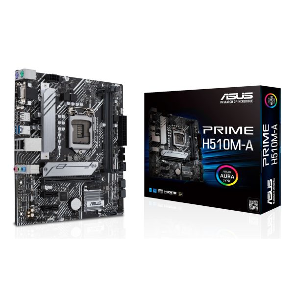 ASUS PRIME H510M-A, Intel, LGA 1200 (Socket H5), Intel® Celeron®, Intel® Core™ i5, Intel® Core™ i7, Intel® Core™ i9, Intel® Pentium®, DDR4-SDRAM, 64 GB, DIMM
