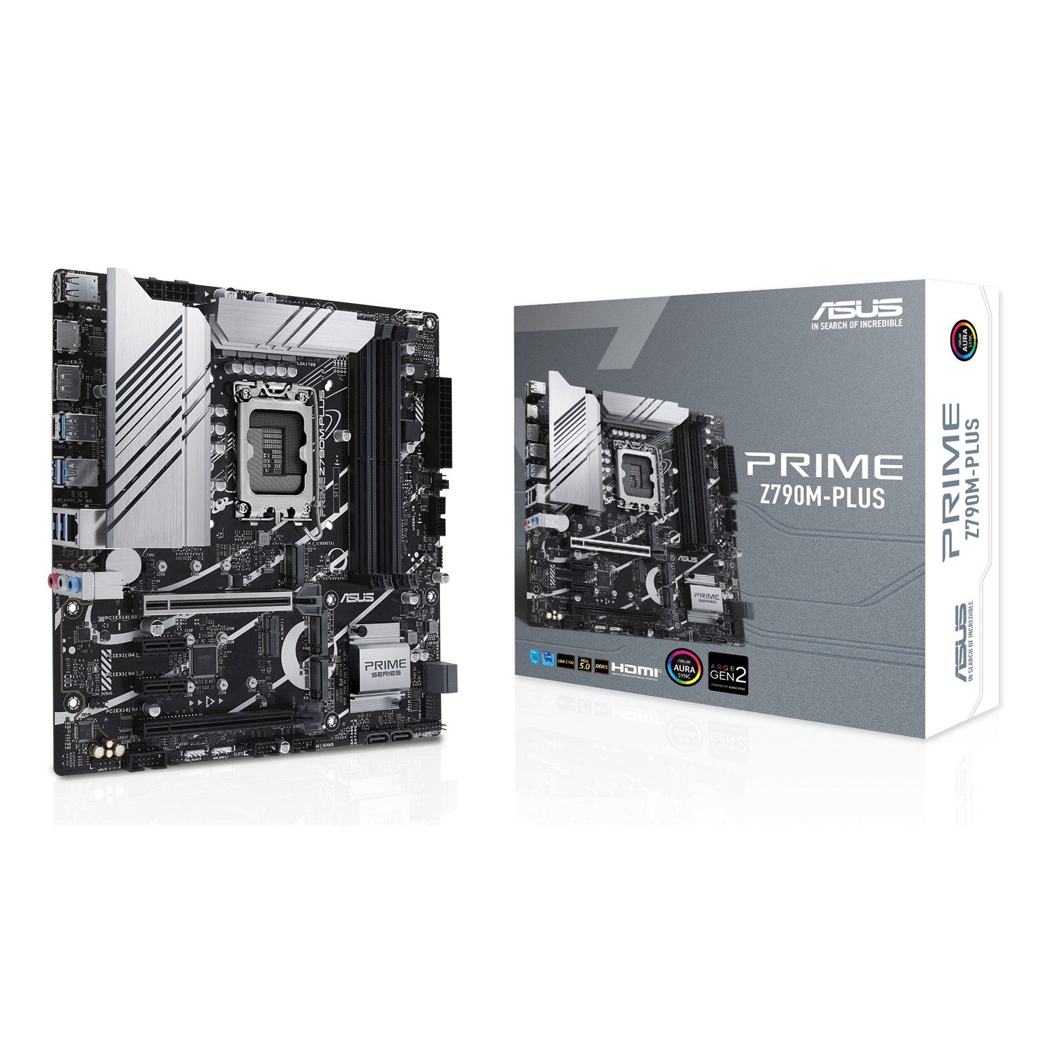 ASUS PRIME Z790M-PLUS, Intel, LGA 1700, Intel® Celeron®, Intel® Core™ i3, Intel® Core™ i5, Intel® Core™ i7, Intel® Core™ i9,..., DDR5-SDRAM, 192 GB, DIMM