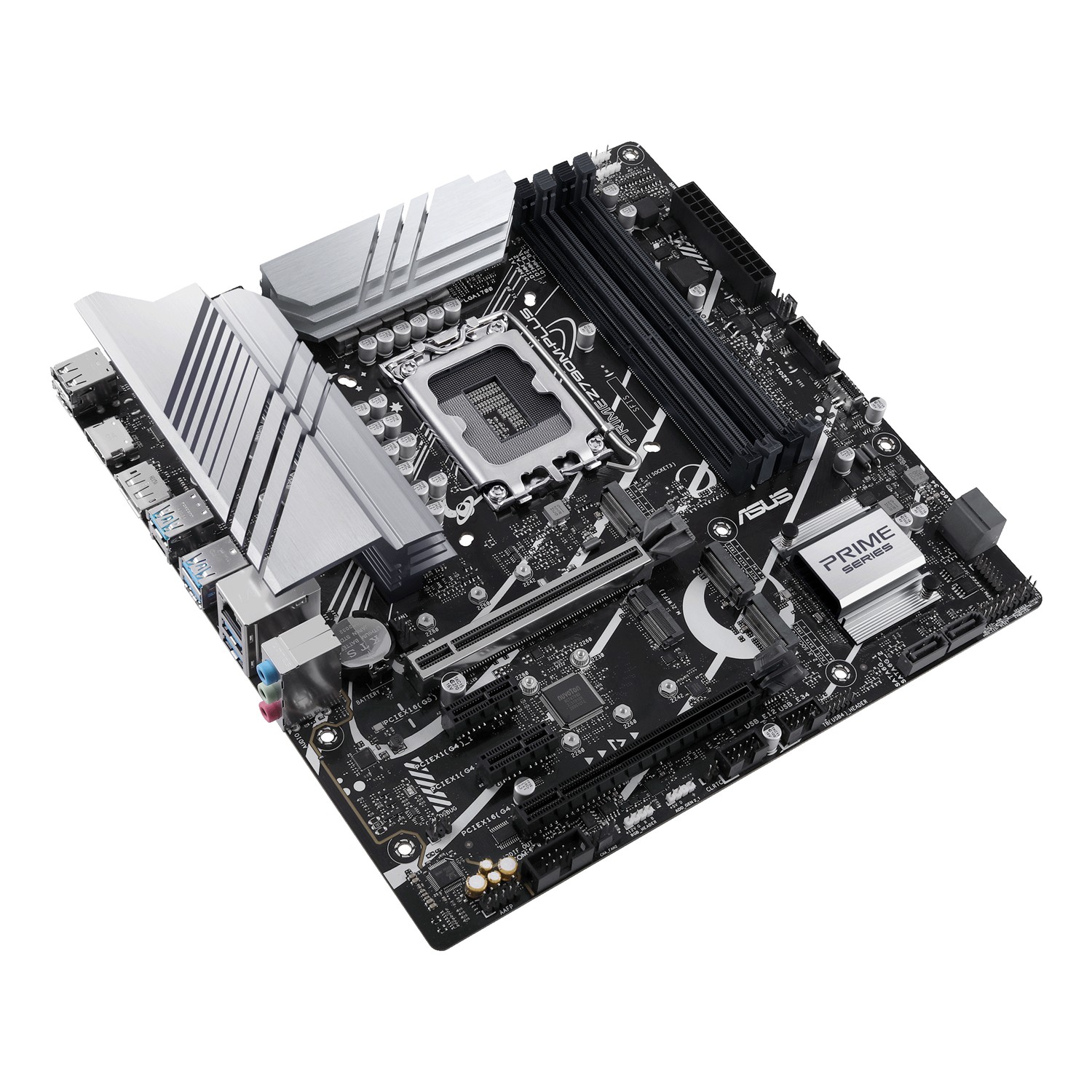 Zweites Bild vonASUS PRIME Z790M-PLUS, Intel, LGA 1700, Intel® Celeron®, Intel® Core™ i3, Intel® Core™ i5, Intel® Core™ i7, Intel® Core™ i9,..., DDR5-SDRAM, 192 GB, DIMM
