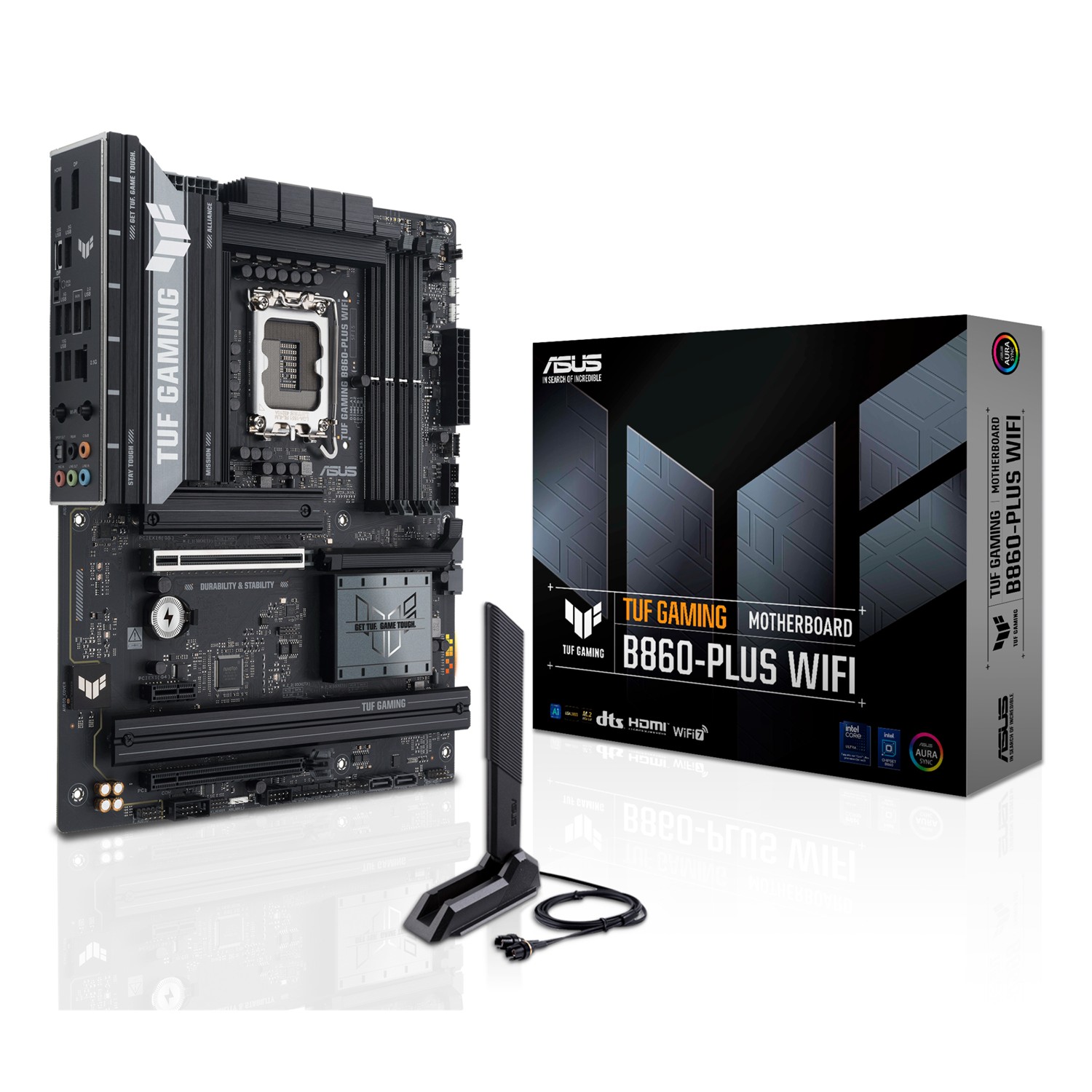 ASUS TUF GAMING B860-PLUS WIFI, Intel, LGA 1851 (Socket V1), Intel Core Ultra (Series 2), LGA 1851, DDR5-SDRAM, 256 GB