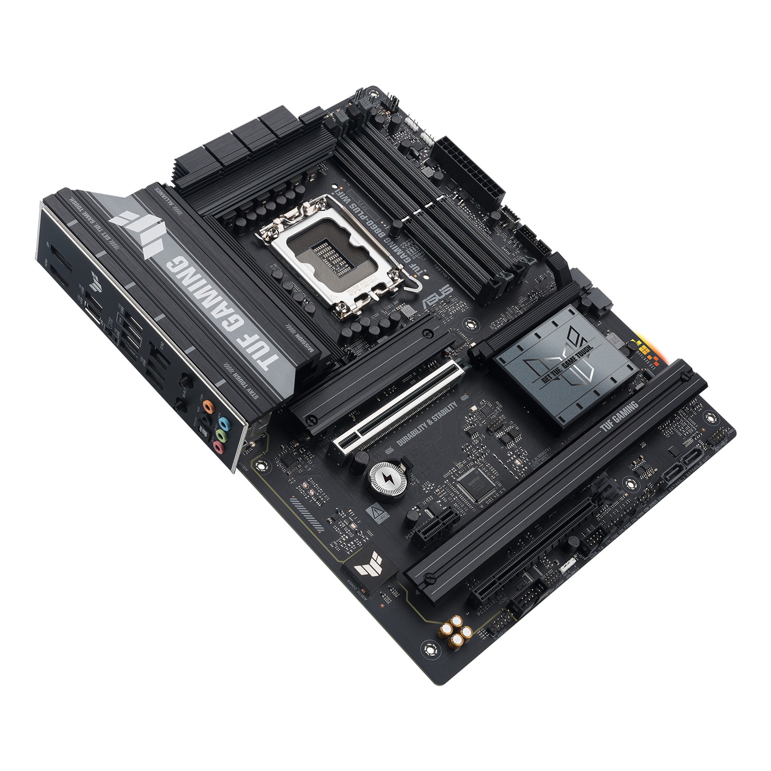 Zweites Bild vonASUS TUF GAMING B860-PLUS WIFI, Intel, LGA 1851 (Socket V1), Intel Core Ultra (Series 2), LGA 1851, DDR5-SDRAM, 256 GB