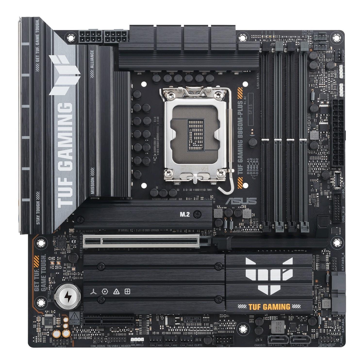 ASUS TUF GAMING B860M-PLUS, Intel, LGA 1851 (Socket V1), Intel Core Ultra (Series 2), LGA 1851, DDR5-SDRAM, 256 GB