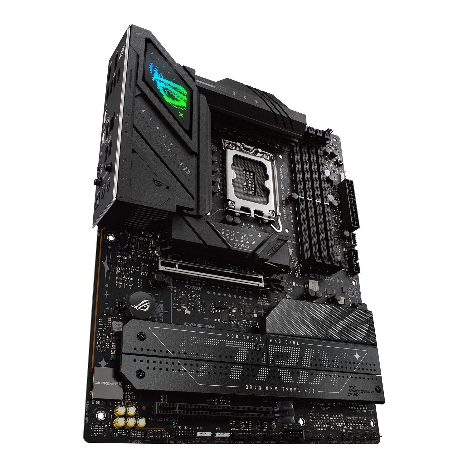 Zweites Bild vonASUS ROG STRIX B860-F GAMING WIFI, Intel, LGA 1851 (Socket V1), Intel Core Ultra (Series 2), DDR5-SDRAM, 256 GB, DIMM