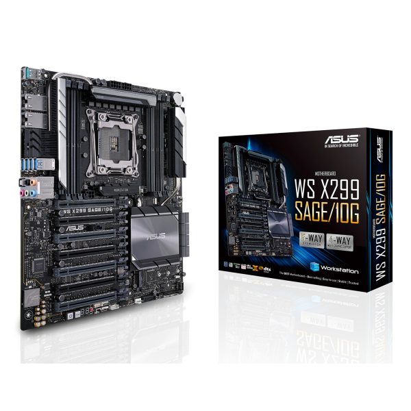 ASUS WS X299 SAGE/10G, Intel, LGA 2066 (Socket R4), LGA 2066, DDR4-SDRAM, 512 GB, Vierfach-Kanal