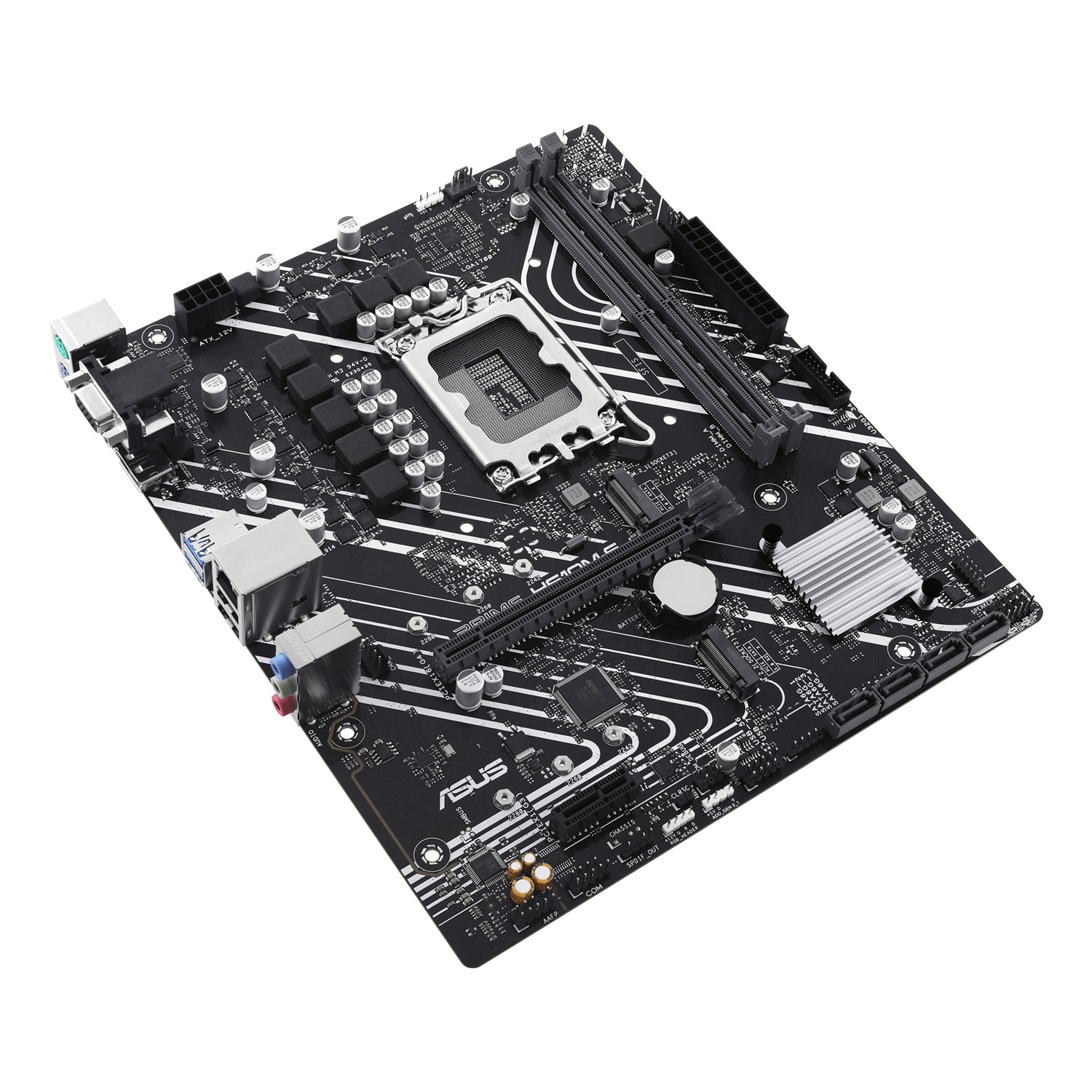 Zweites Bild vonASUS PRIME H610M-E-CSM, Intel, LGA 1700, Intel® Celeron®, Intel® Core™ i3, Intel® Core™ i5, Intel® Core™ i7, Intel® Core™ i9,..., LGA 1700, DDR5-SDRAM, 96 GB