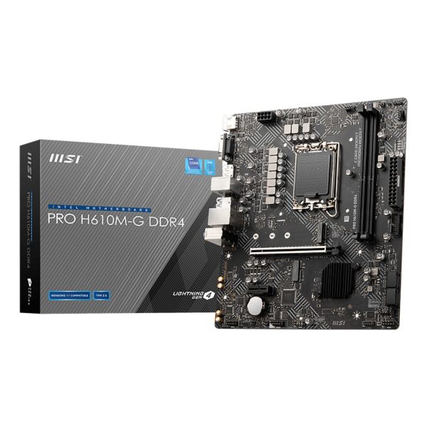 MSI PRO H610M-G DDR4, Intel, LGA 1700, Intel® Core™ i9, LGA 1700, DDR4-SDRAM, 64 GB