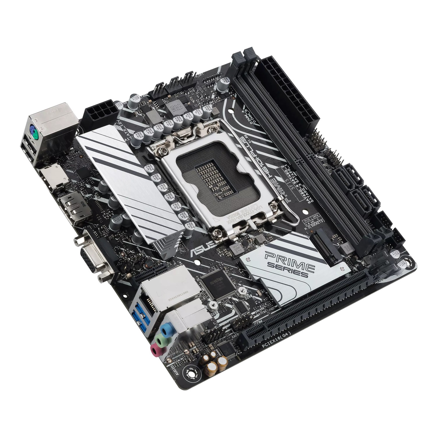 Zweites Bild vonASUS PRIME H610I-PLUS-CSM, Intel, LGA 1700, Intel® Celeron®, Intel® Core™ i3, Intel® Core™ i5, Intel® Core™ i7, Intel® Core™ i9,..., DDR5-SDRAM, 96 GB, DIMM
