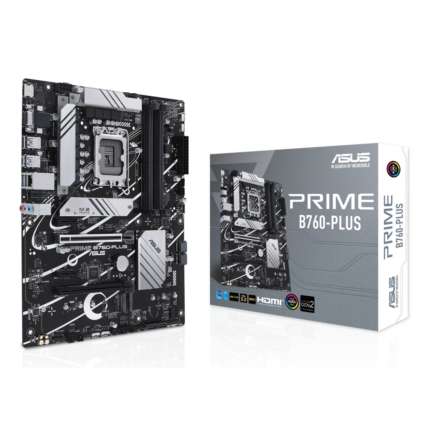 ASUS PRIME B760-PLUS, Intel, LGA 1700, Intel® Celeron®, Intel® Core™ i3, Intel® Core™ i5, Intel® Core™ i7, Intel® Core™ i9,..., LGA 1700, DDR5-SDRAM, 192 GB