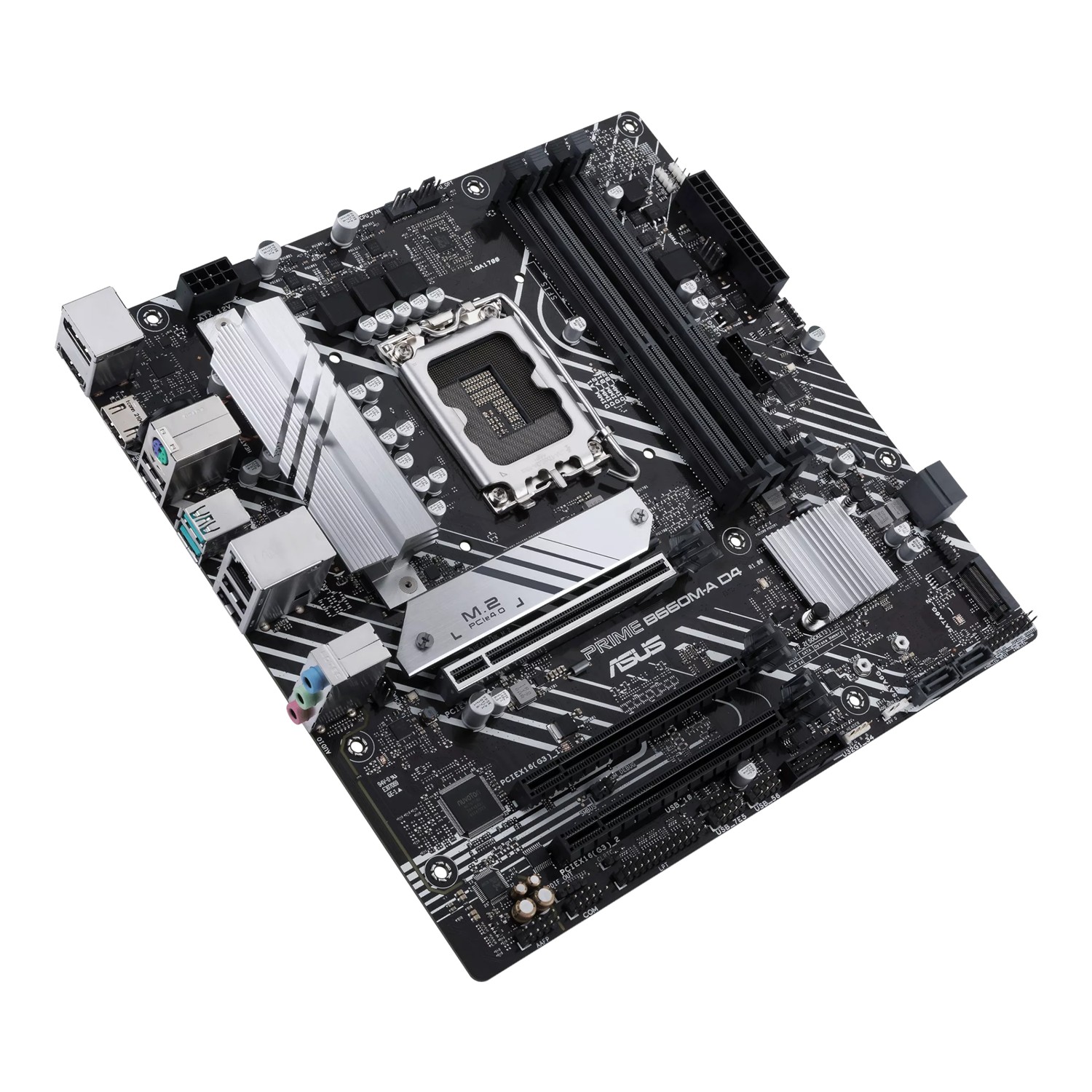 Zweites Bild vonASUS PRIME B660M-A D4-CSM, Intel, LGA 1700, Intel® Celeron®, Intel® Core™ i3, Intel® Core™ i5, Intel® Core™ i7, Intel® Core™ i9,..., DDR4-SDRAM, 128 GB, DIMM