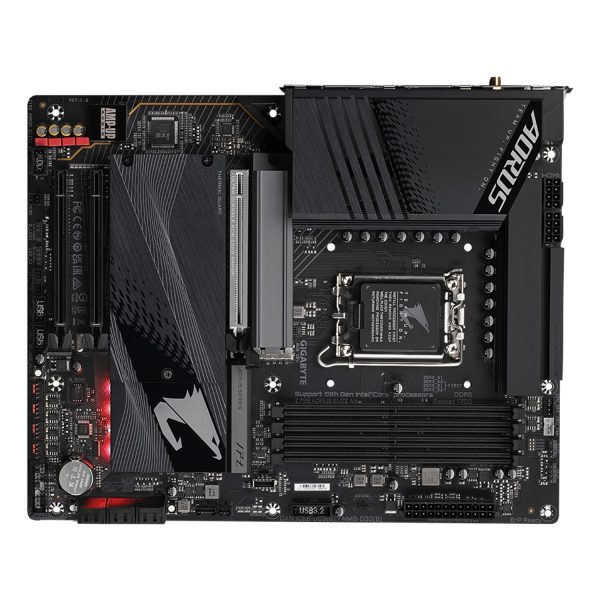 Zweites Bild vonGigabyte Z790 AORUS ELITE AX Motherboard - Unterstützt Intel Core 14. Generation CPUs, 16*+2+1 Phasen Digital VRM, bis zu 7600MHz DDR5 (OC), 4xPCIe 4.0 M.2, Wi-Fi 6E, 2.5GbE LAN, USB 3.2 Gen 2x2, Intel, LGA 1700, Intel® Celeron®, Intel® Core™ i3, Intel® C