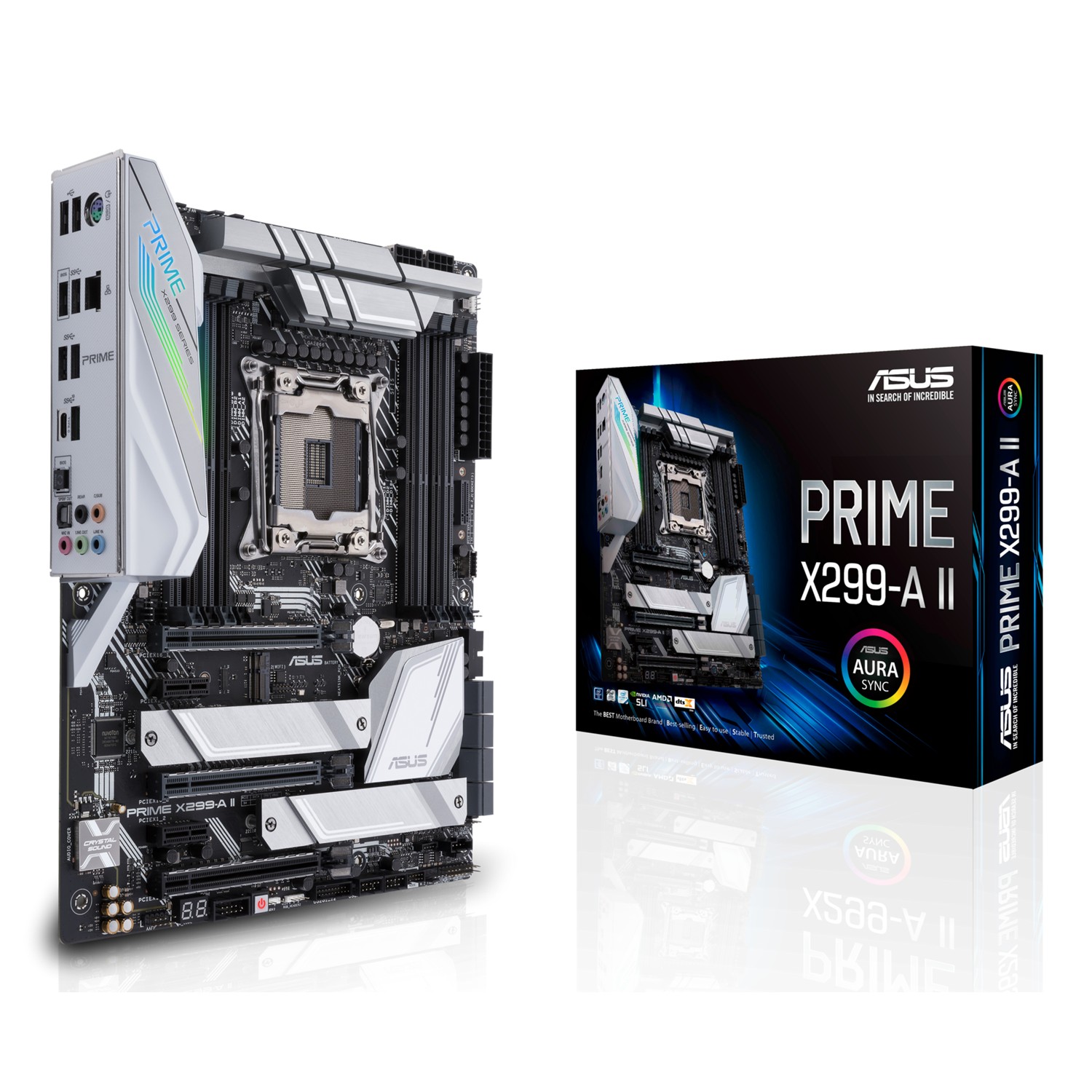 Zweites Bild vonASUS Prime X299-A II, Intel, LGA 2066 (Socket R4), Intel® Core™ X-Serie, LGA 2066, DDR4-SDRAM, 256 GB
