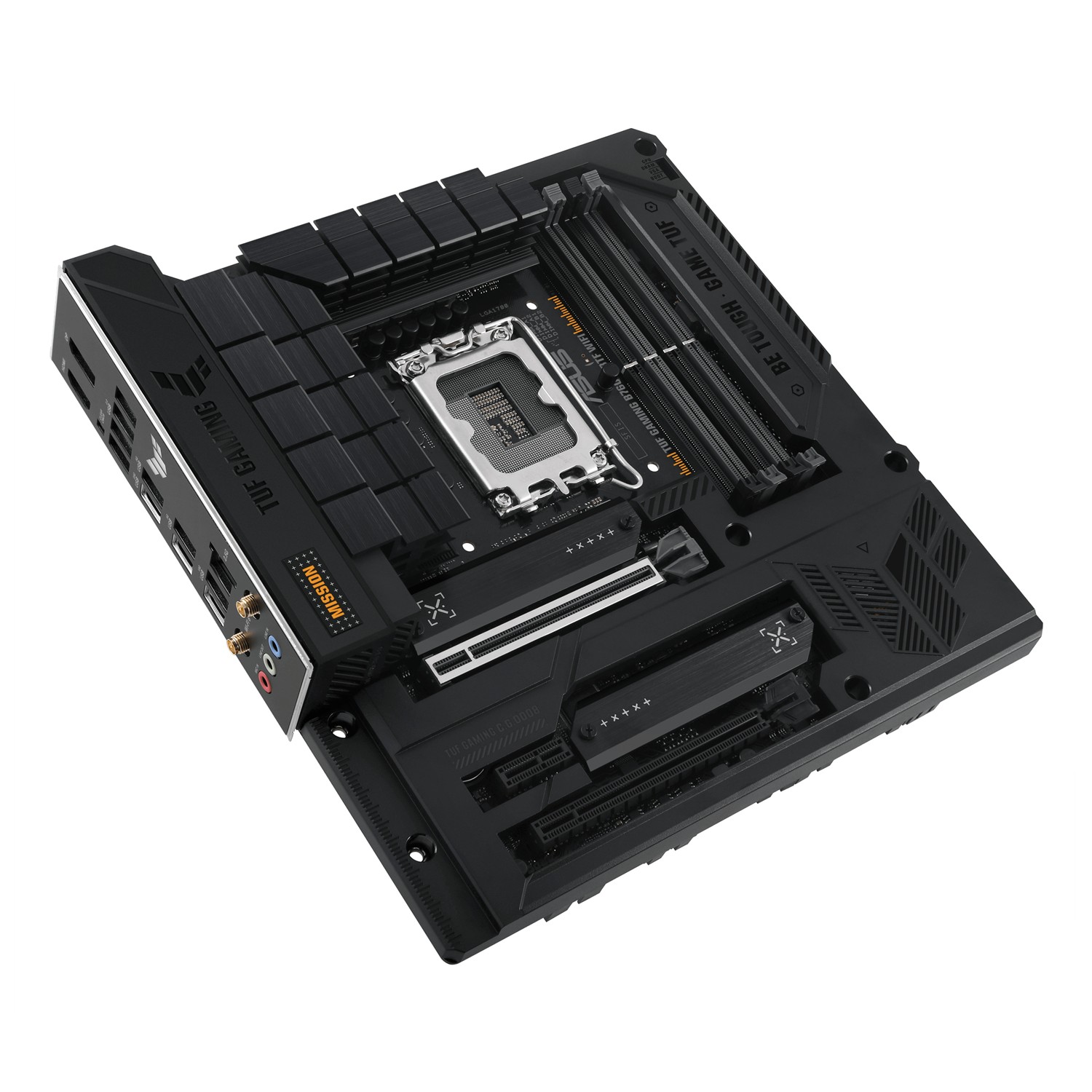 Zweites Bild vonASUS TUF GAMING B760M-BTF WIFI, Intel, LGA 1700, Intel® Celeron®, Intel® Core™ i3, Intel® Core™ i5, Intel® Core™ i7, Intel® Core™ i9,..., LGA 1700, DDR5-SDRAM, 192 GB