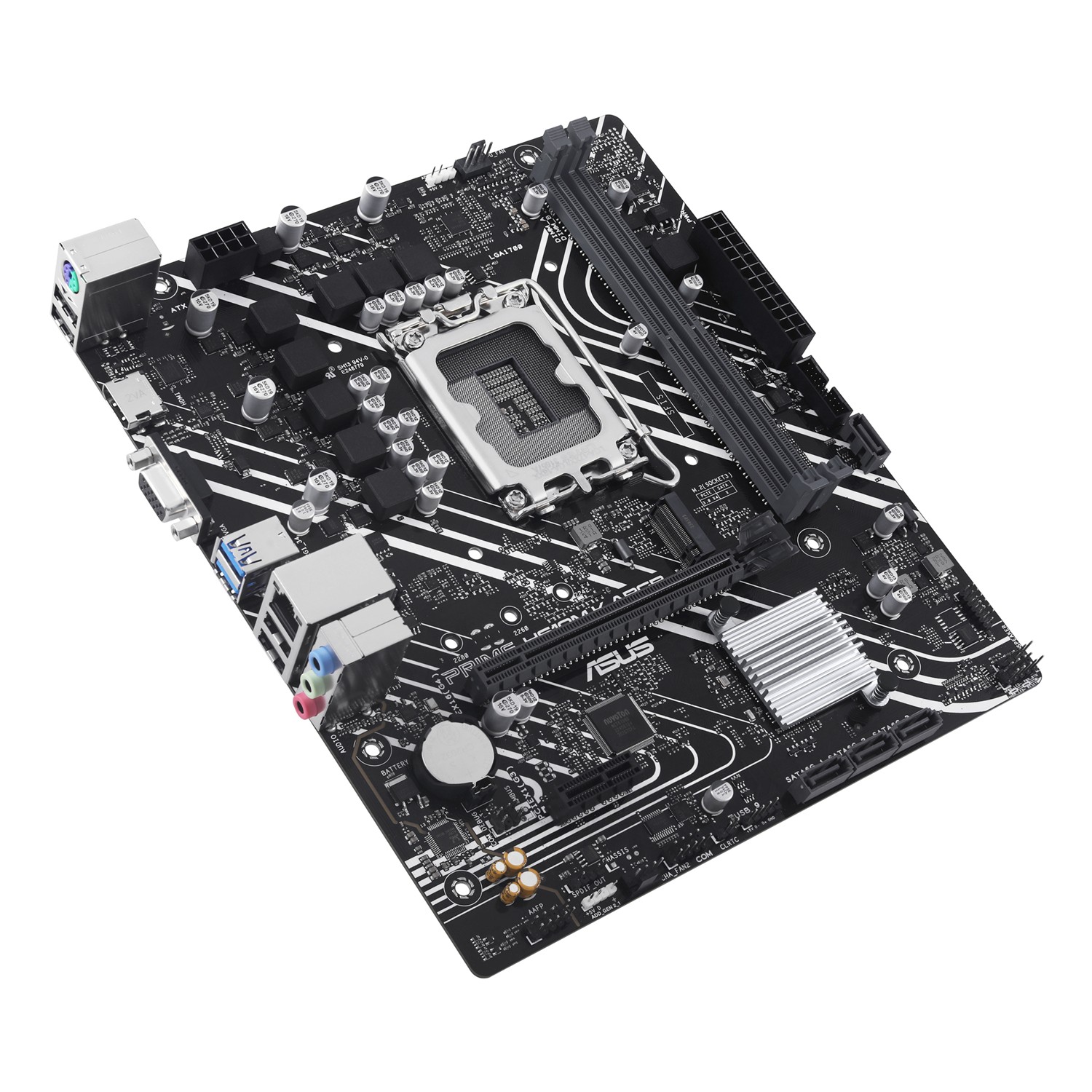 Zweites Bild vonASUS PRIME H610M-K ARGB, Intel, LGA 1700, Intel® Celeron®, Intel® Core™ i3, Intel® Core™ i5, Intel® Core™ i7, Intel® Core™ i9,..., DDR5-SDRAM, 96 GB, DIMM
