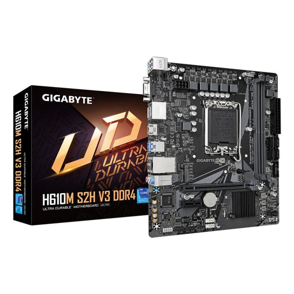 Gigabyte H610M S2H V3 DDR4, Intel, LGA 1700, Intel® Core™ i3, Intel® Core™ i5, Intel® Core™ i7, LGA 1700, DDR4-SDRAM, 64 GB