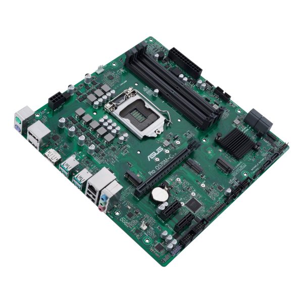 Zweites Bild vonASUS PRO Q570M-C/CSM, Intel, LGA 1200 (Socket H5), Intel® Celeron®, Intel® Core™ i3, Intel® Core™ i5, Intel® Core™ i7, Intel® Core™ i9, Intel® Pentium®, DDR4-SDRAM, 128 GB, DIMM