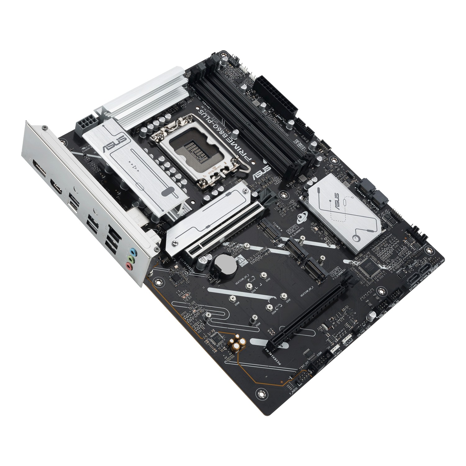 Zweites Bild vonASUS PRIME B860-PLUS-CSM, Intel, LGA 1851 (Socket V1), Intel Core Ultra (Series 2), DDR5-SDRAM, 256 GB, DIMM