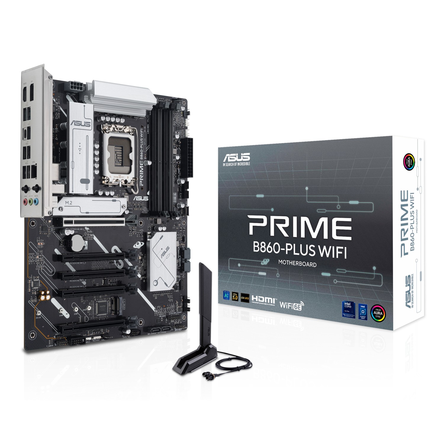 ASUS PRIME B860-PLUS WIFI, Intel, LGA 1851 (Socket V1), Intel Core Ultra (Series 2), LGA 1851, DDR5-SDRAM, 256 GB