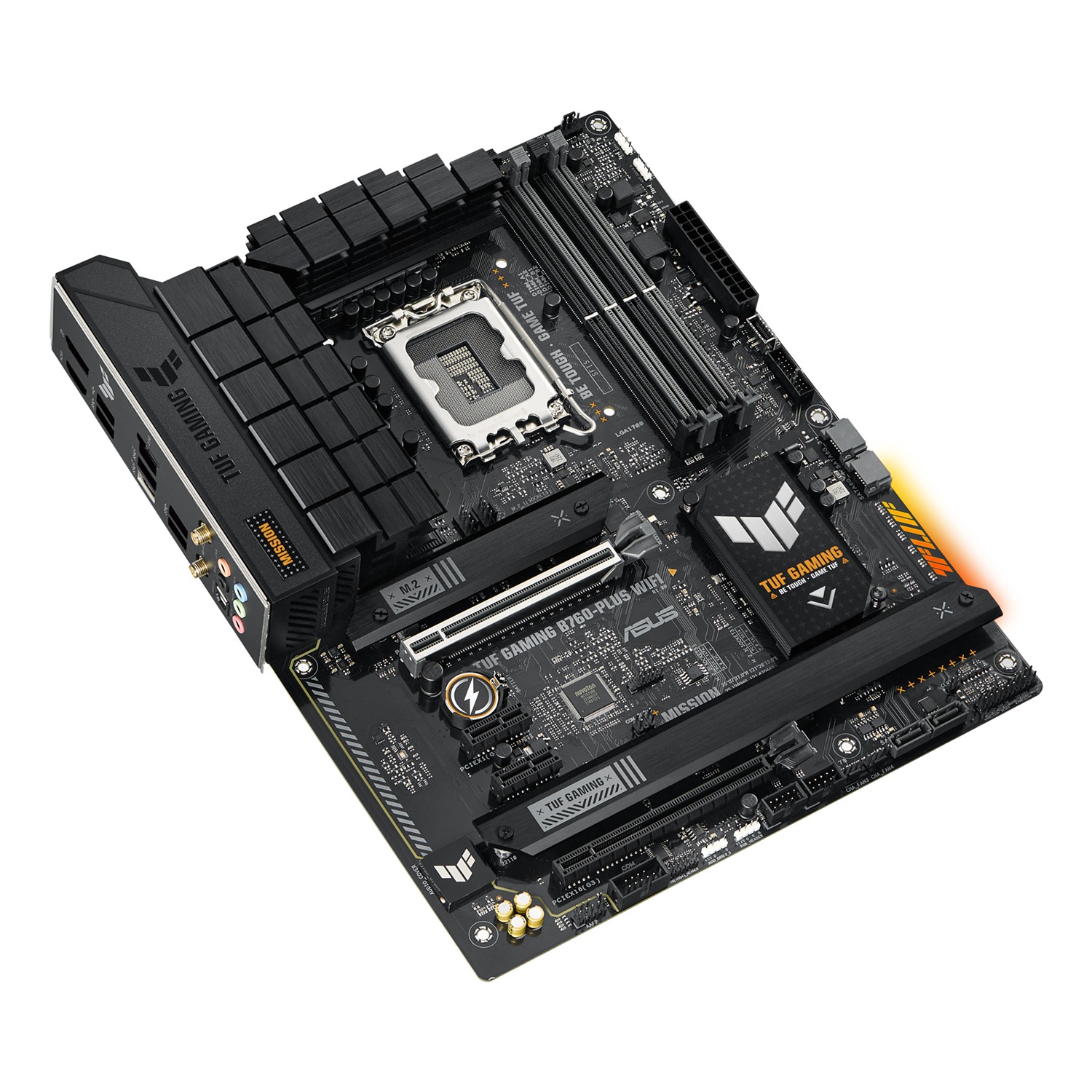 Zweites Bild vonASUS TUF Gaming B760-Plus WIFI, Intel, LGA 1700, Intel® Celeron®, Intel® Core™ i3, Intel® Core™ i5, Intel® Core™ i7, LGA 1700, DDR5-SDRAM, 128 GB