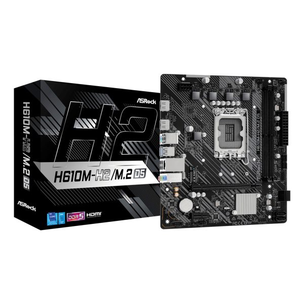 ASRock H610M-H2/M.2 D5, Intel, LGA 1700, DDR5-SDRAM, 96 GB, DIMM, Zweikanalig