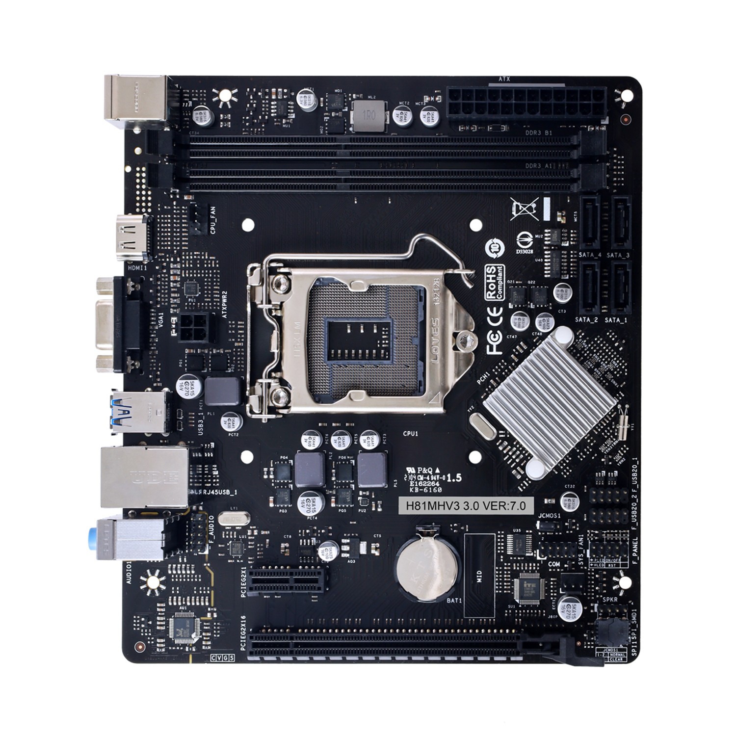 Biostar H81MHV3 3.0 H81, Intel, LGA 1150 (Socket H3), Intel® Celeron®, Intel® Core™ i3, Intel® Core™ i5, Intel® Core™ i7, Intel® Pentium®, DDR3-SDRAM, 16 GB, DIMM