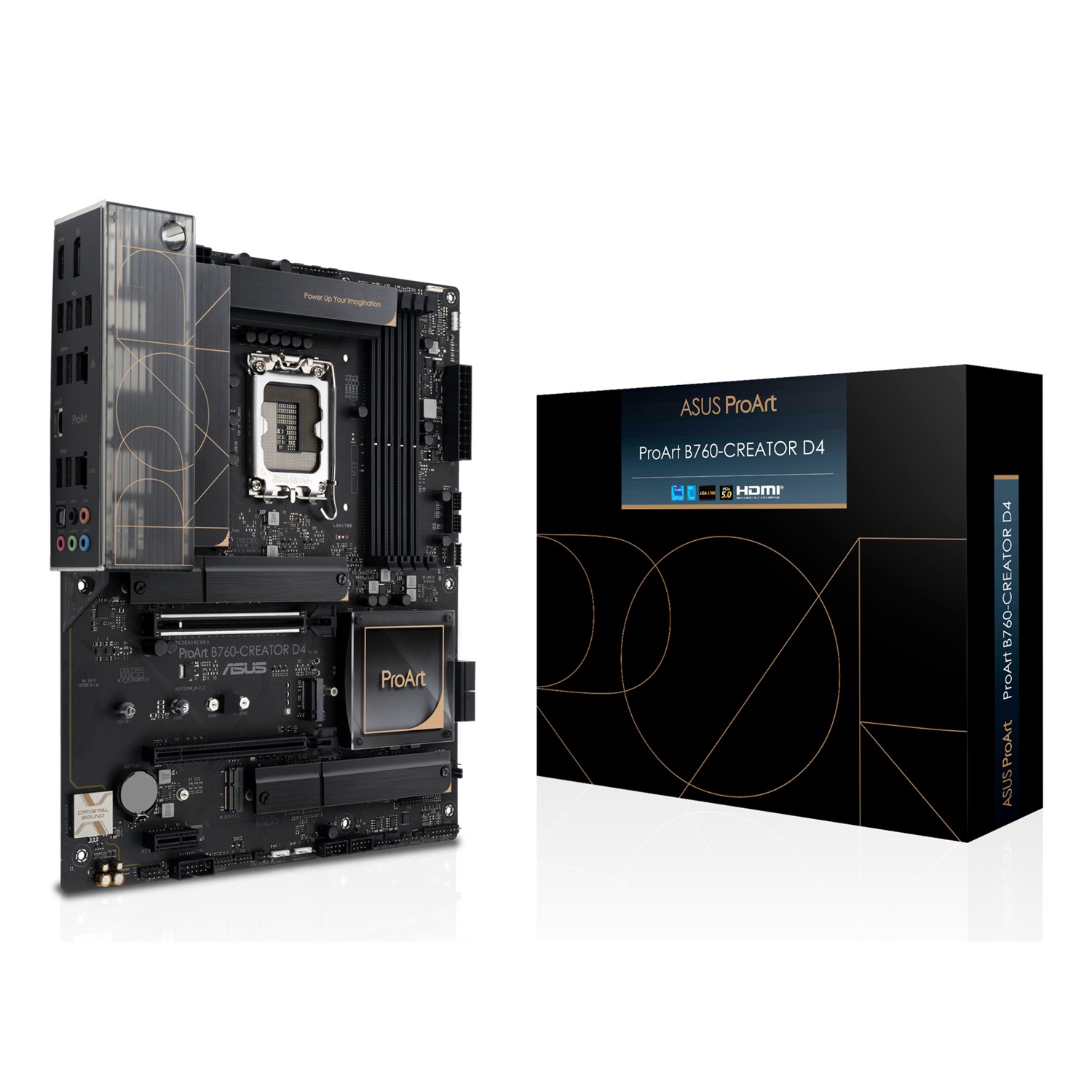 ASUS PROART B760-CREATOR D4, Intel, LGA 1700, Intel® Celeron®, Intel® Pentium® Gold, Intel® Core™ i3, Intel® Core™ i5, Intel® Core™..., LGA 1700, DDR4-SDRAM, 128 GB