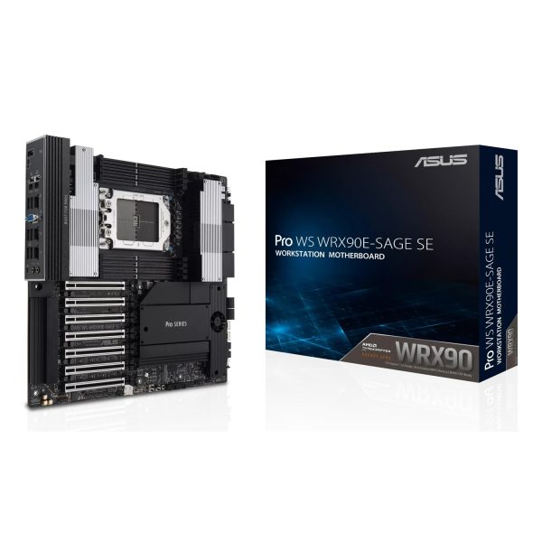 ASUS PRO WS WRX90E-SAGE SE, AMD, Socket sTR5, AMD Ryzen Threadripper PRO 7000 WX-Series, DDR5-SDRAM, DIMM, Okta-Kanal