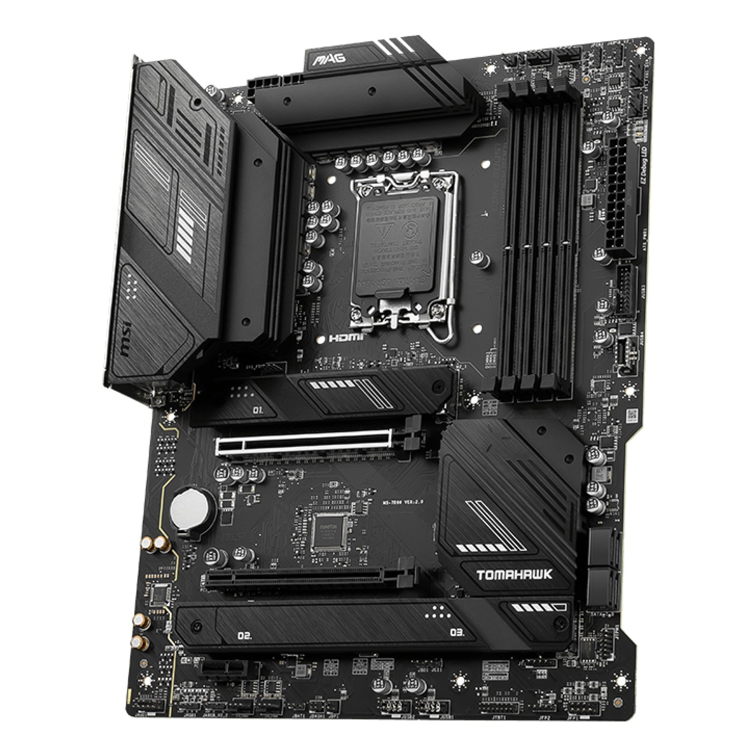 Zweites Bild vonMSI MAG B760 TOMAHAWK WIFI, Intel, LGA 1700, Intel® Celeron®, Intel® Pentium® Gold, LGA 1700, DDR5-SDRAM, 128 GB