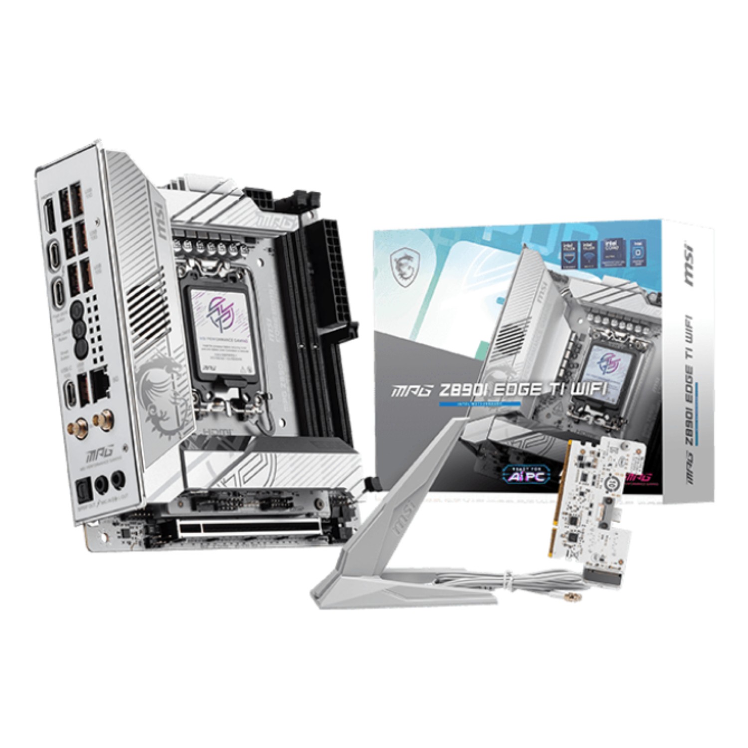 MSI MPG Z890I EDGE TI WIFI, Intel, LGA 1851 (Socket V1), Intel Core Ultra (Series 2), Intel LGA1851, 128 GB, DDR5-SDRAM