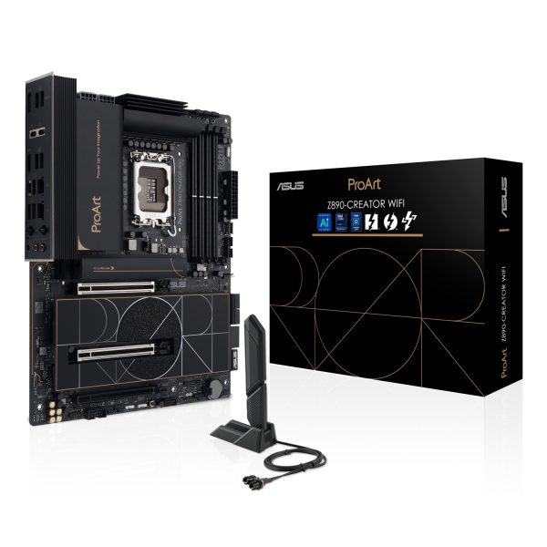 ASUS PROART Z890-CREATOR WIFI, Intel, LGA 1851 (Socket V1), Intel Core Ultra (Series 2), LGA 1851, DDR5-SDRAM, 192 GB
