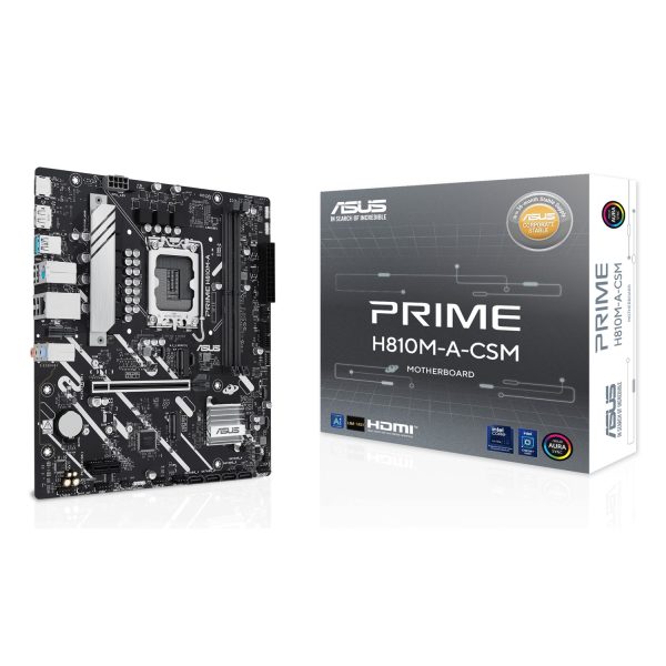 ASUS PRIME H810M-A-CSM, Intel, LGA 1851 (Socket V1), Intel Core Ultra (Series 2), LGA 1851, DDR5-SDRAM, 128 GB