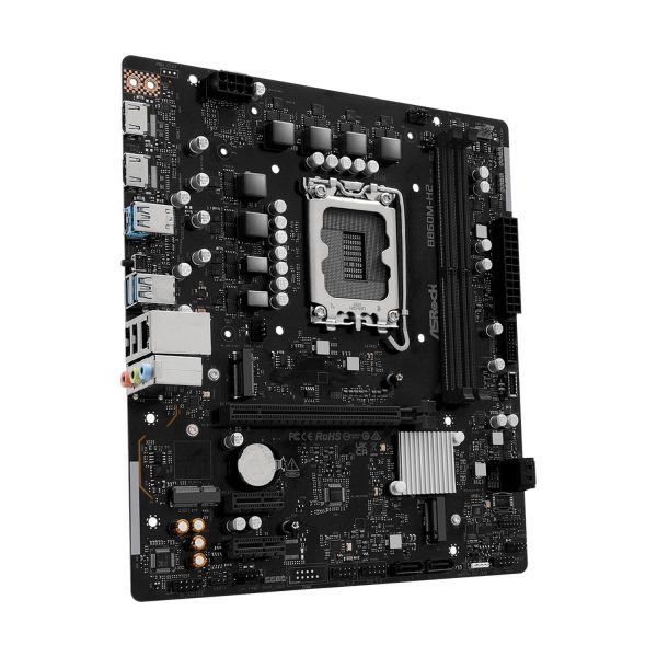Zweites Bild vonASRock B860M-H2, Intel, LGA 1851 (Socket V1), Intel Core Ultra (Series 2), DDR5-SDRAM, 128 GB, DIMM