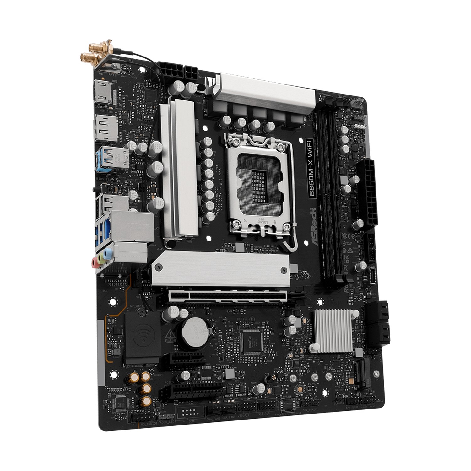Zweites Bild vonASRock B860M-X WiFi, Intel, LGA 1851 (Socket V1), Intel Core Ultra (Series 2), DDR5-SDRAM, 128 GB, DIMM