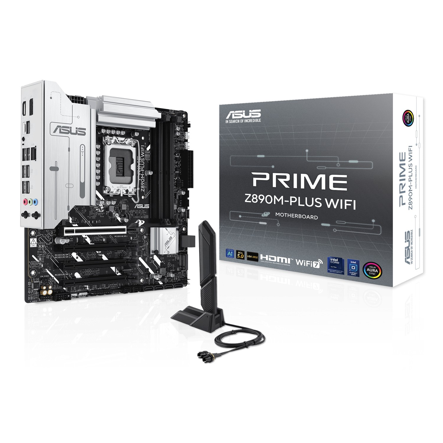 ASUS PRIME Z890M-PLUS WIFI, Intel, LGA 1851 (Socket V1), Intel Core Ultra (Series 2), LGA 1851, DDR5-SDRAM, 192 GB