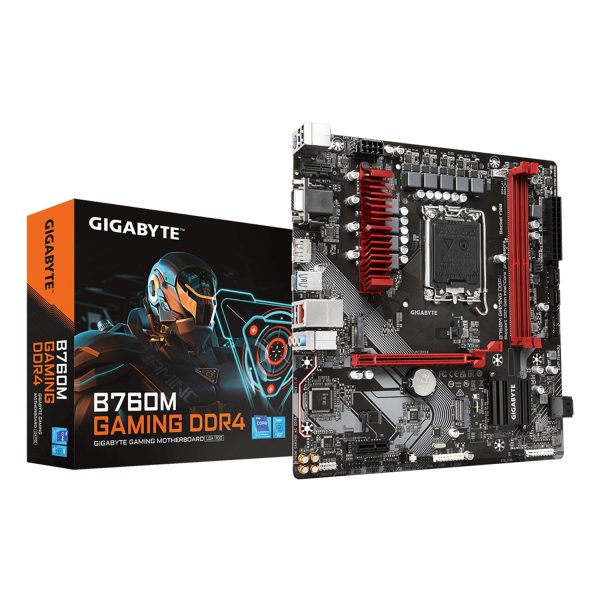 Gigabyte B760M GAMING DDR4 Motherboard - Unterstützt Intel Core 14. Generation CPUs, 6+2+1 Phasen Digital VRM, bis zu 5333MHz DDR4 (OC), 2xPCIe 4.0 M.2, 2.5GbE LAN, USB 3.2 Gen1, Intel, LGA 1700, Intel® Celeron®, Intel® Core™ i3, Intel® Core™ i5, Intel® C