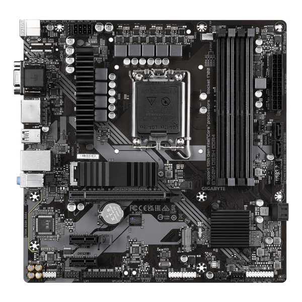 Zweites Bild vonGigabyte B760M DS3H DDR4 Motherboard - Unterstützt Intel Core 14. Generation CPUs, 6+2+1 Phasen Digital VRM, bis zu 5333MHz DDR4 (OC), 2xPCIe 4.0 M.2, 2.5GbE LAN, USB 3.2 Gen2, Intel, LGA 1700, Intel® Celeron®, Intel® Core™ i3, Intel® Core™ i5, Intel® Cor