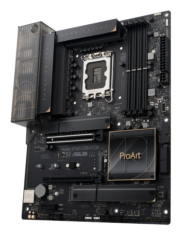 Zweites Bild vonASUS PROART B760-CREATOR, Intel, LGA 1700, Intel® Celeron®, Intel® Pentium® Gold, Intel® Core™ i3, Intel® Core™ i5, Intel® Core™..., LGA 1700, DDR5-SDRAM, 192 GB