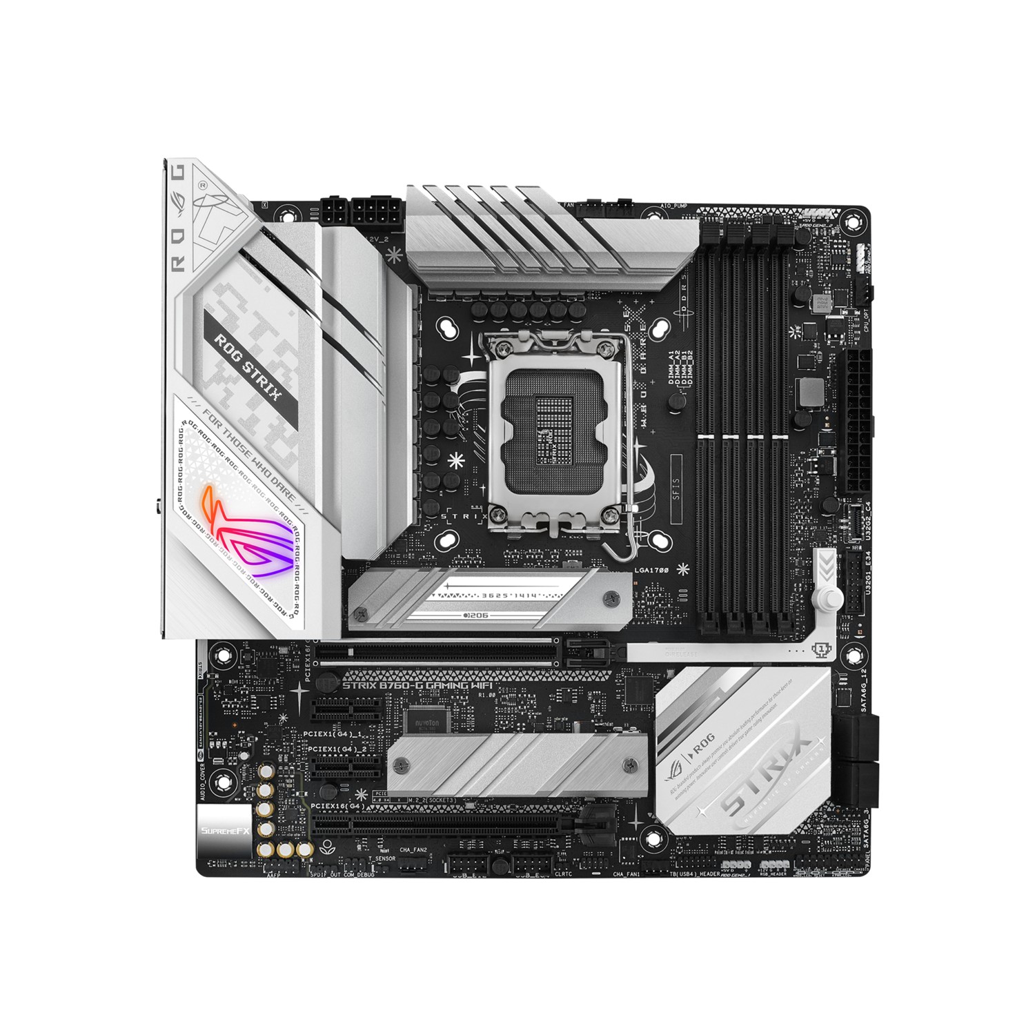 ASUS ROG STRIX B760-G GAMING WIFI, Intel, LGA 1700, Intel® Celeron®, Intel® Pentium® Gold, Intel® Core™ i3, Intel® Core™ i5, Intel® Core™..., LGA 1700, DDR5-SDRAM, 192 GB