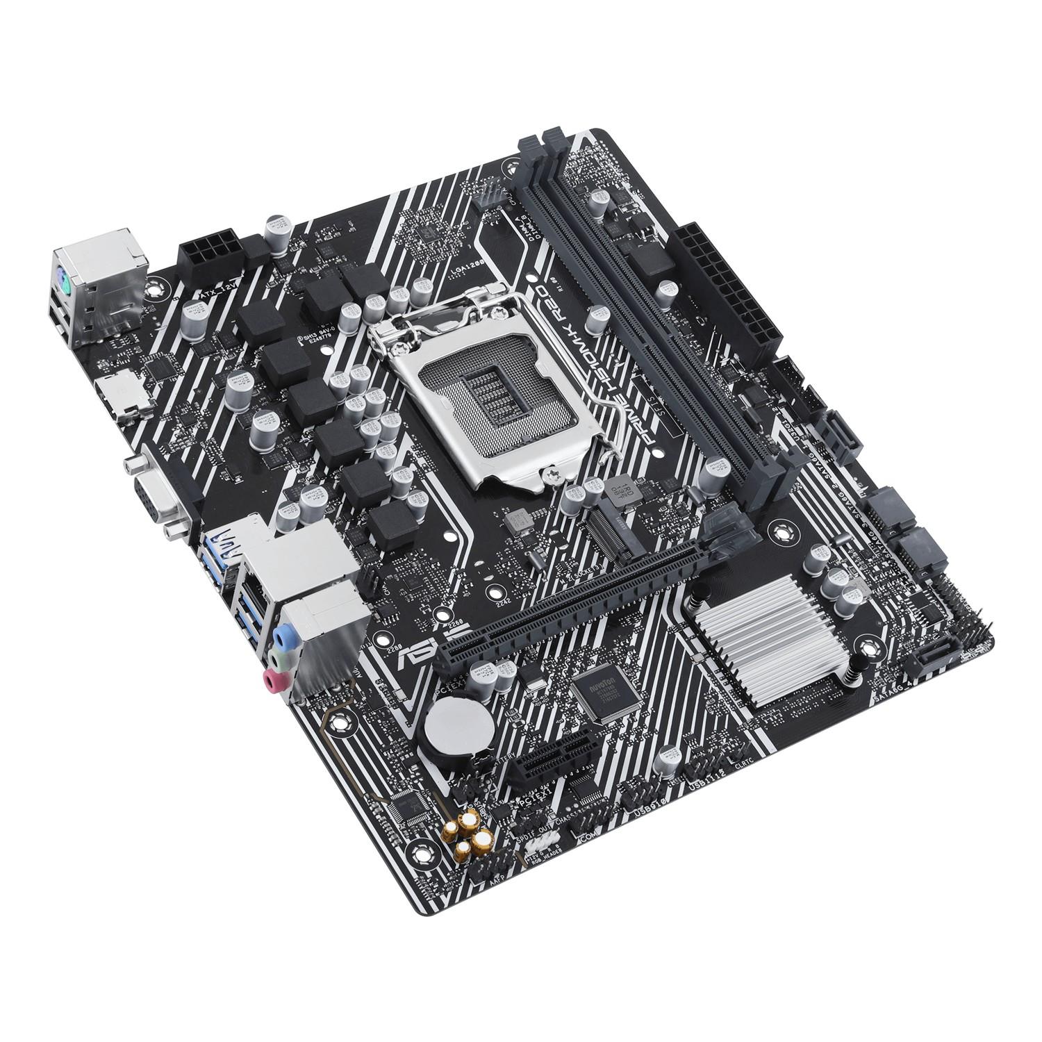 Zweites Bild vonASUS PRIME H510M-K R2.0, Intel, LGA 1200 (Socket H5), Intel® Celeron®, Intel® Core™ i3, Intel® Core™ i5, Intel® Core™ i7, Intel® Core™ i9,..., DDR4-SDRAM, 64 GB, DIMM