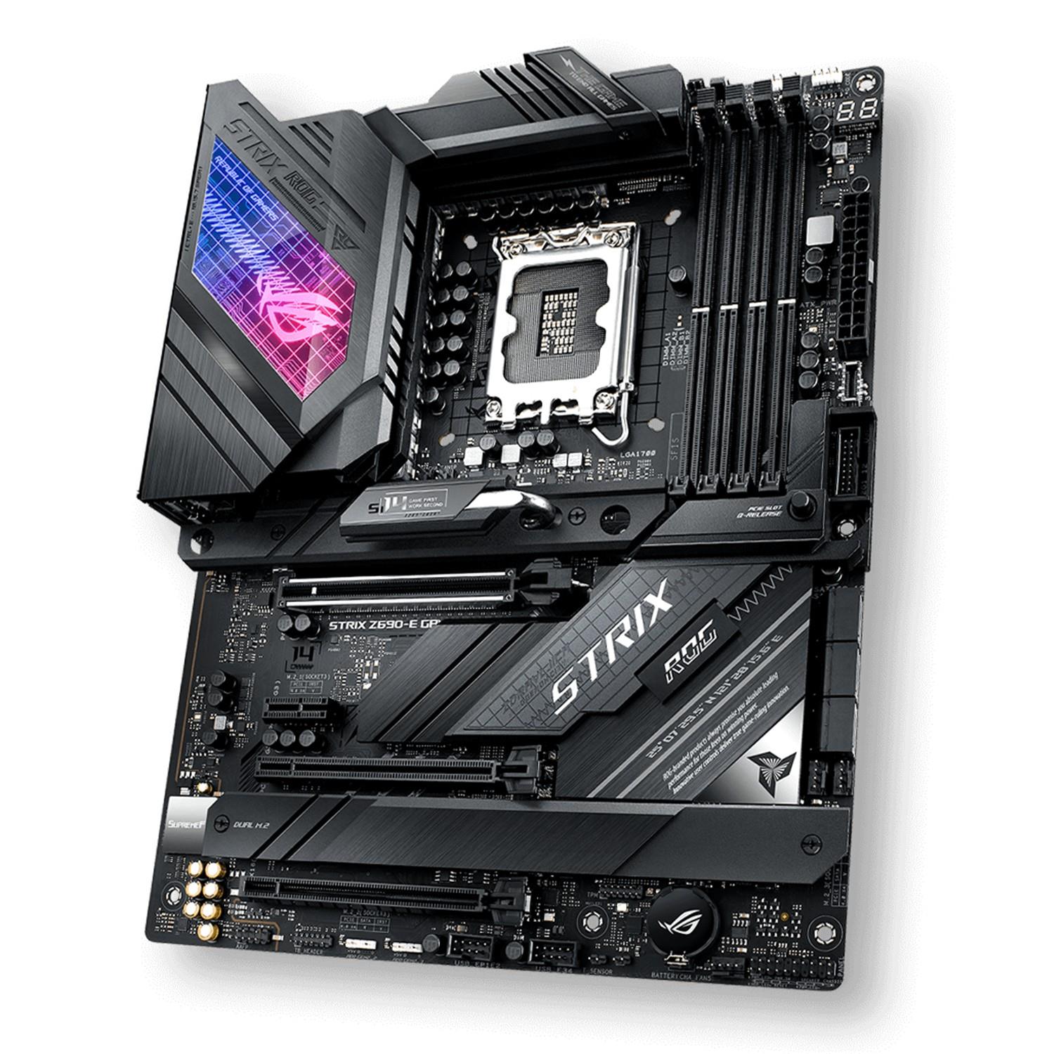 Zweites Bild vonASUS ROG STRIX Z690-E GAMING WIFI, Intel, LGA 1700, Intel® Celeron®, Intel® Core™ i3, Intel® Core™ i5, Intel® Core™ i7, Intel® Core™ i9,..., LGA 1700, DDR5-SDRAM, 192 GB