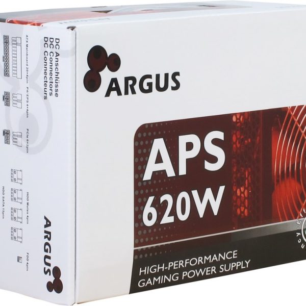 Zweites Bild vonInter-Tech Argus APS, 620 W, 115 - 230 V, 47 - 63 Hz, +12V1,+12V2,+3.3V,+5V,+5Vsb,-12V, Aktiv, 103 W