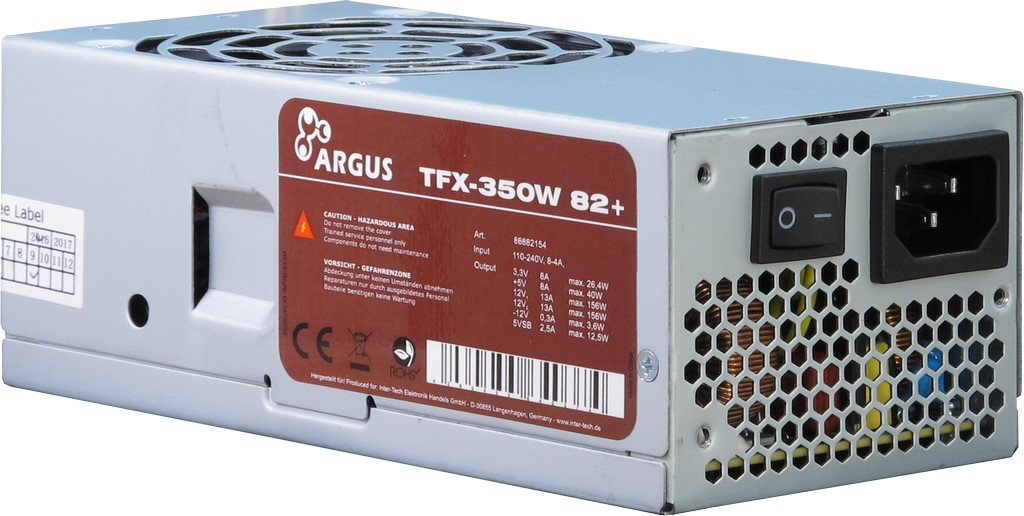 Argus Inter-Tech TFX-350W, 350 W, 110 - 240 V, 50 - 60 Hz, 4 - 8 A, Aktiv, 26,4 W