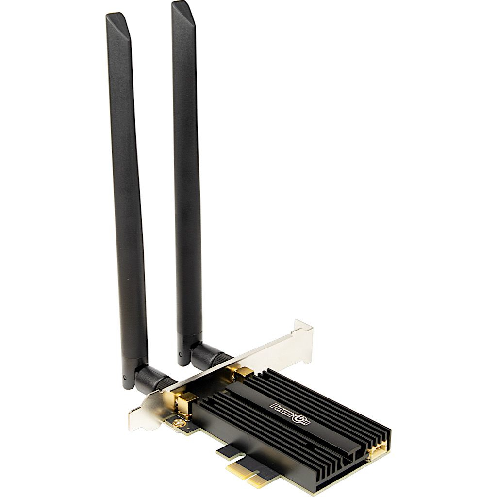 Zweites Bild vonInter-Tech DMG-36, Eingebaut, Kabellos, PCI Express, WLAN / Bluetooth, 5400 Mbit/s, Schwarz, Silber