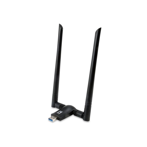LevelOne WUA-1810E, Kabellos, USB, WLAN, Wi-Fi 5 (802.11ac), 867 Mbit/s, Schwarz