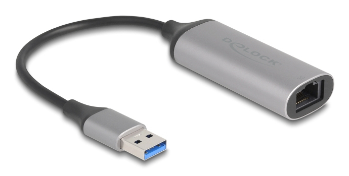 Delock 81571, USB Type-A, RJ-45, 0,15 m, Anthrazit