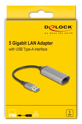 Zweites Bild vonDelock 81571, USB Type-A, RJ-45, 0,15 m, Anthrazit