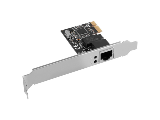Lanberg PCE-1GB-201, Eingebaut, Verkabelt, PCI Express, Ethernet, 1000 Mbit/s, Schwarz