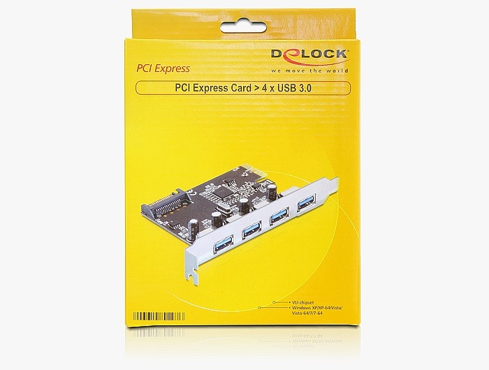 Zweites Bild vonDelock 89297, PCIe, USB 3.2 Gen 1 (3.1 Gen 1), Schwarz, Silber, PC, Windows 7 Home Premium, Windows 7 Home Premium x64, Windows 7 Professional, Windows 7 Professional..., 480 Mbit/s