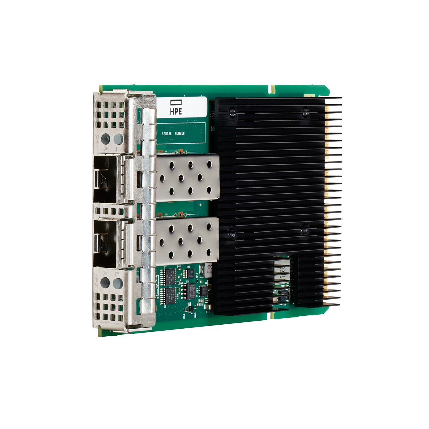HPE Broadcom BCM57412 Ethernet 10 Gb SFP+-OCP3-Adapter mit 2 Anschlüssen für, Eingebaut, Kabelgebunden, PCI Express, Ethernet / Fiber, 10000 Mbit/s