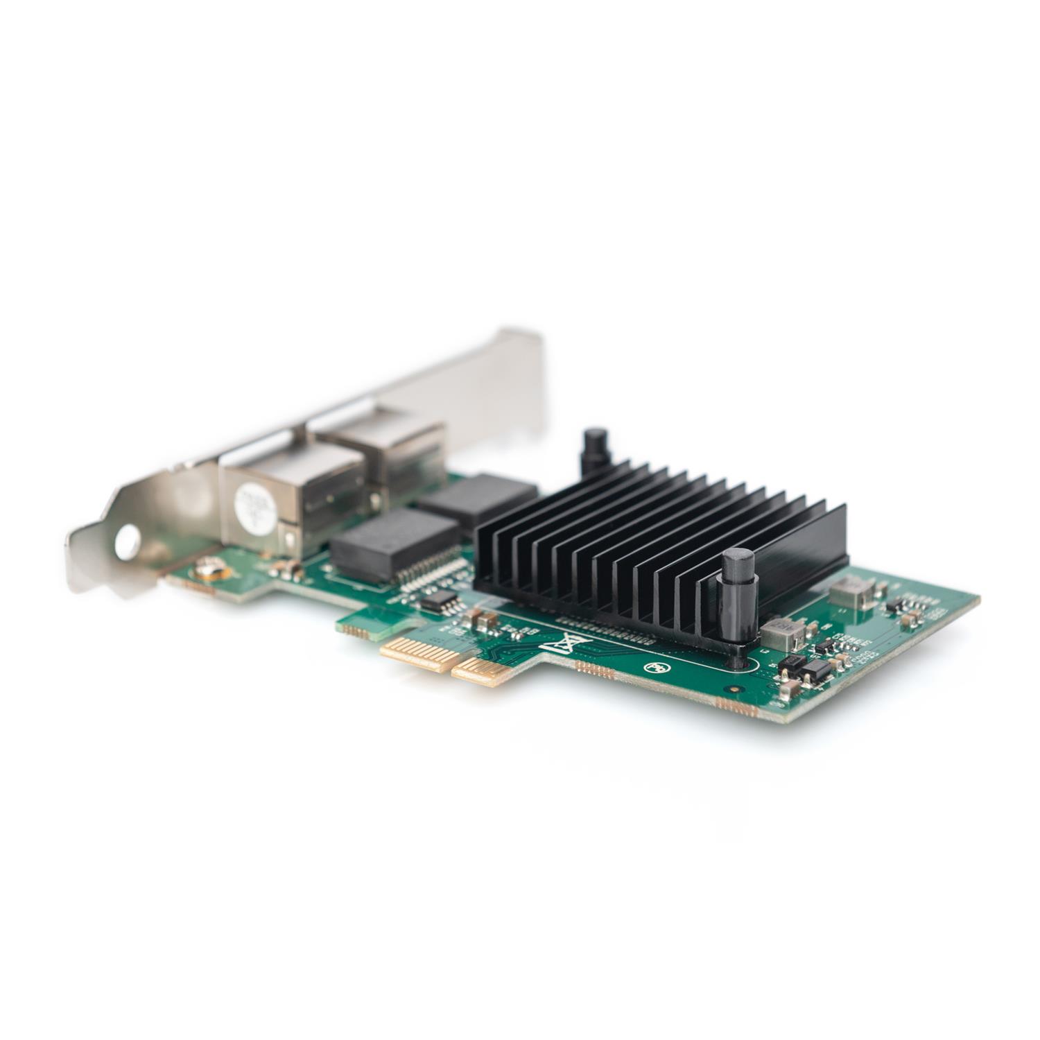 Zweites Bild vonDIGITUS 2-Port Gigabit Ethernet Netzwerkkarte, RJ45, PCI Express, Intel Chipsatz